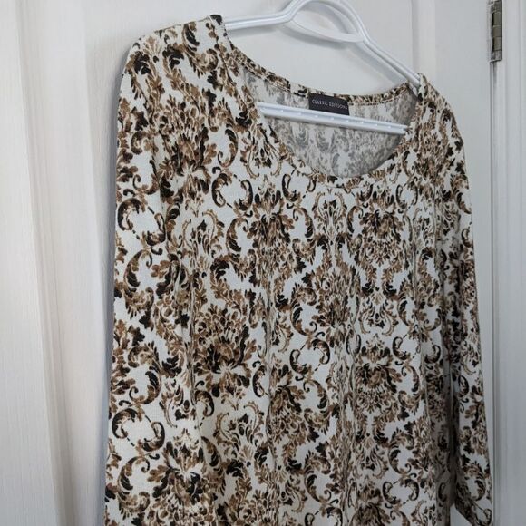 Classic editions Barocco boho damask knit shirt Large @F1 - Picture 11 of 11